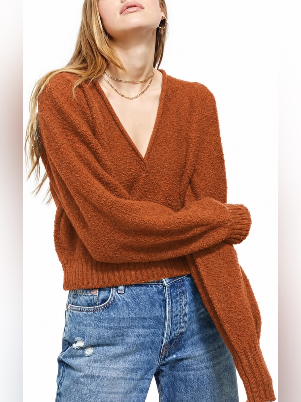 Free People Reverie V-Neck Sweater